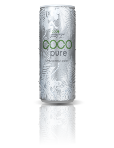 Cocofit  Coco pure, Pures Kokosnusswasser in der Dose, 330 ml, Bio