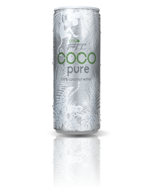 Cocofit  Coco pure, Pures Kokosnusswasser in der Dose, 330 ml, Bio