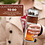 Gewürzladen Näfels Drehbare Teeflasche aus hitzebeständigem Glas mit Teefilter - to go, 240 ml, holzoptik braun