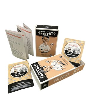 Gewürzladen Näfels Magenträs (Magentraes) Glarner Gewürzzucker Schiebebox mit Rezept