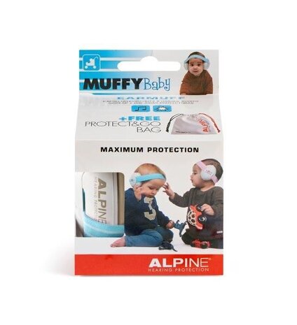 Alpine Muffy blauwe baby oorkap voor baby's en peuters Alpine Muffy blauwe baby oorkap voor baby's en peuters