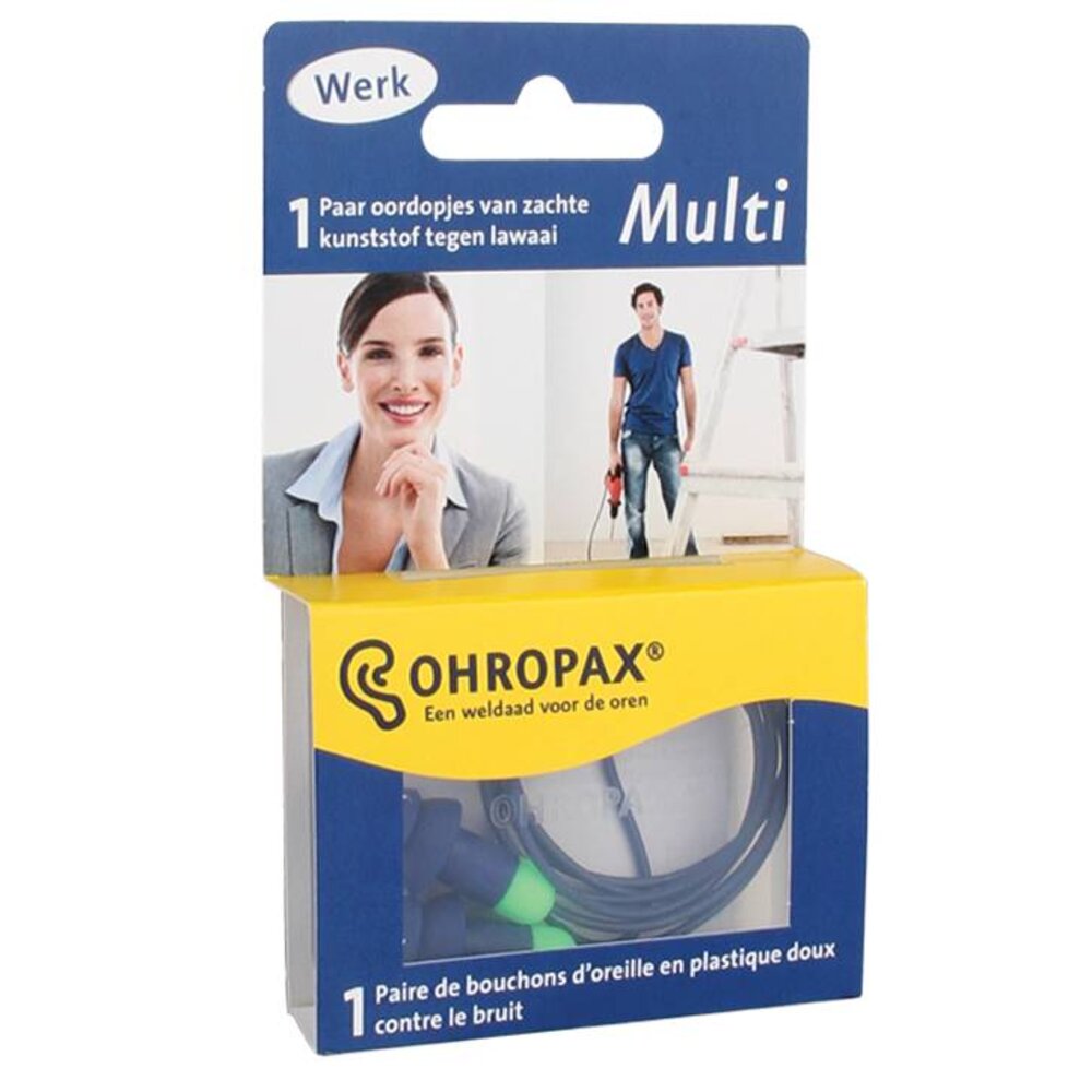 Ohropax Multi oordopjes met koordje | Hoge demping Ohropax Multi oordopjes met koordje | Hoge demping