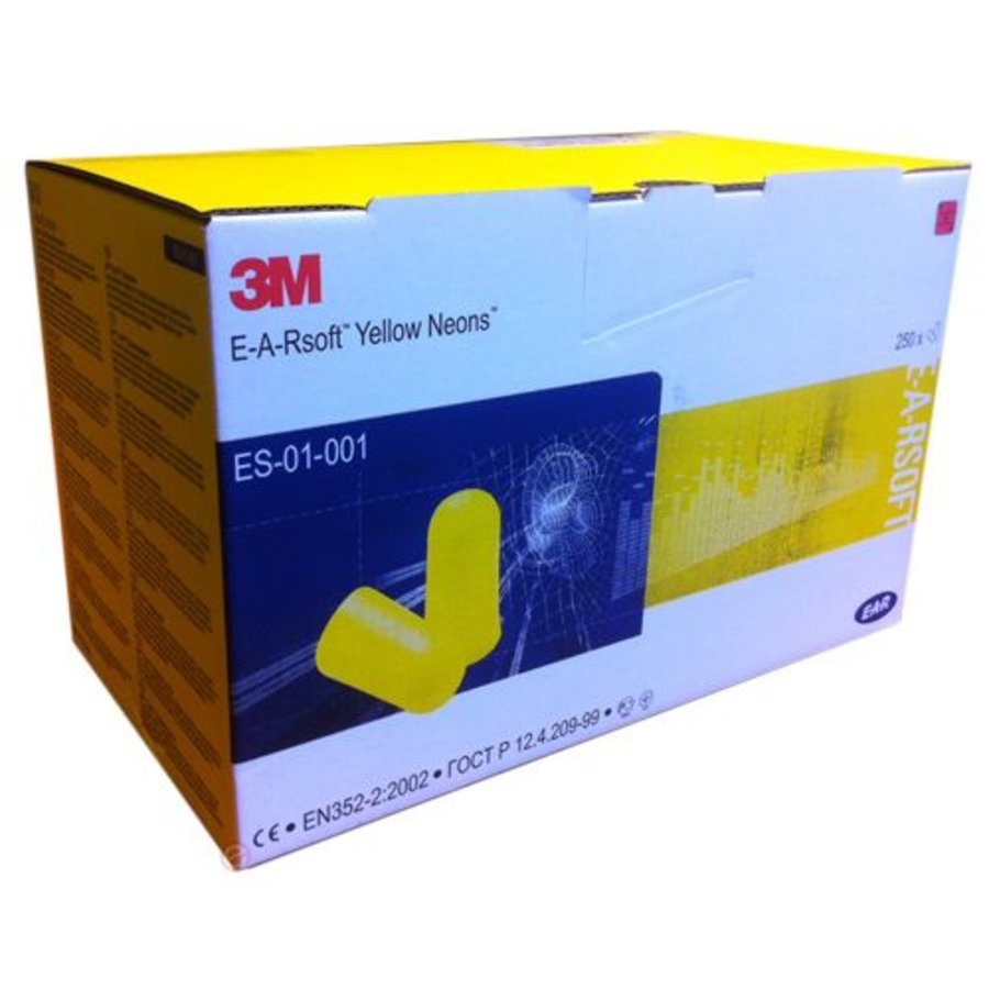 Soft Yellow Neon gehoorbeschermers | 250 paar | SNR 36dB
