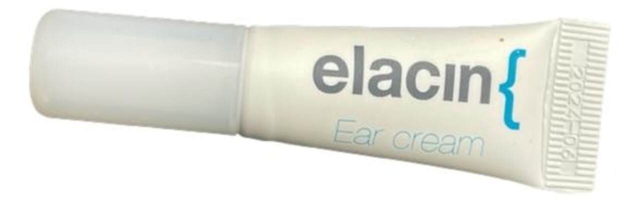 Elacin Oorcrème voor het gemakkelijk inzetten van uw oordopjes. Elacin Oorcrème voor het gemakkelijk inzetten van uw oordopjes.