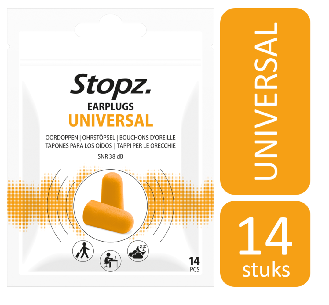 Stopz Oordoppen Universal - 7 paar - Slapen - Werken - Reizen - Feesten