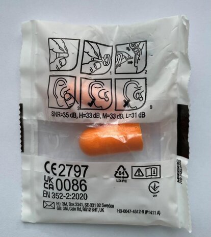 3M Oranje oordoppen | SNR 35dB | 1000 paar