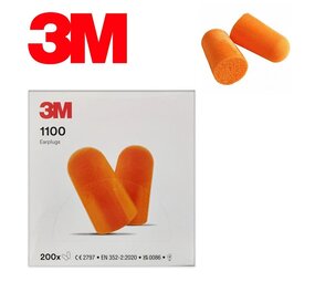 3M 1100, oranje oordoppen | 200 paar | SNR 35 dB 3M 1100, oranje oordoppen | 200 paar | SNR 35 dB