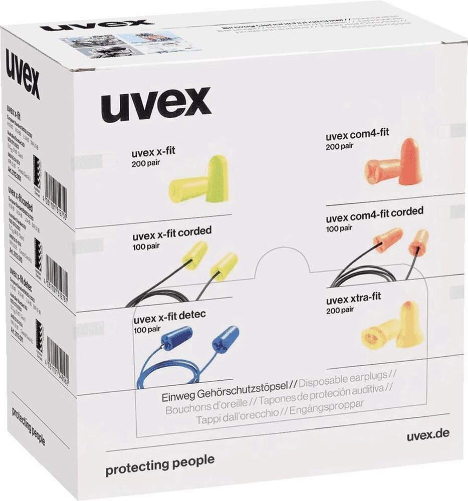 Uvex X-Fit oordopjes | SNR 37dB | Dispenserbox (Tip) Uvex X-Fit oordopjes | SNR 37dB | Dispenserbox (Tip)