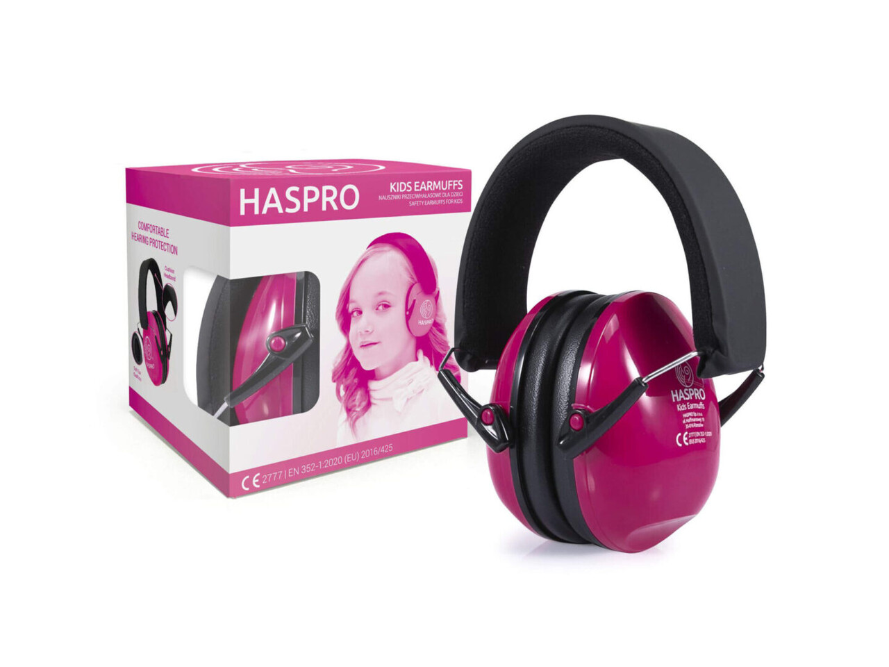 Haspro® Kids oorkap - vanaf 3 jaar - in blauw en roze.