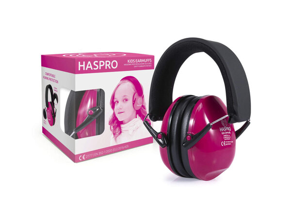 Haspro® Kids oorkap - vanaf 3 jaar - in blauw en roze.