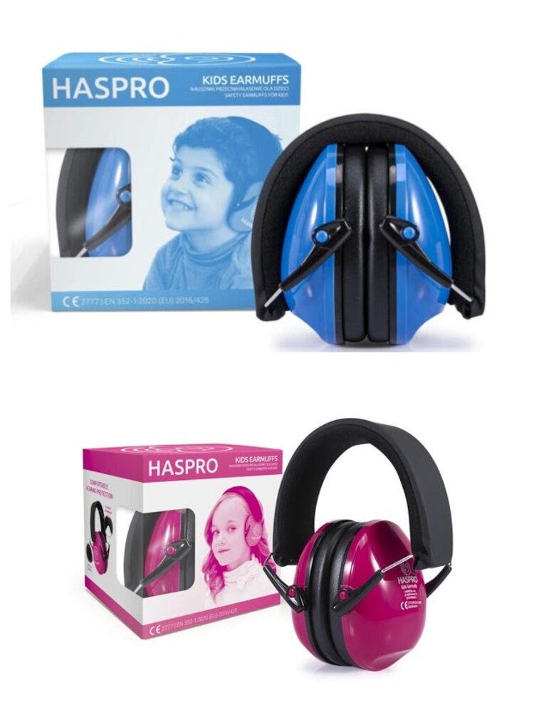 Haspro® Kids oorkap - vanaf 3 jaar - in blauw en roze.