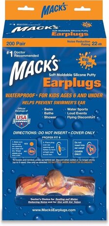 Macks Pillow Soft Kids | 200 paar | Oordopjes voor Kinderen Macks Pillow Soft Kids | 200 paar | Oordopjes voor Kinderen