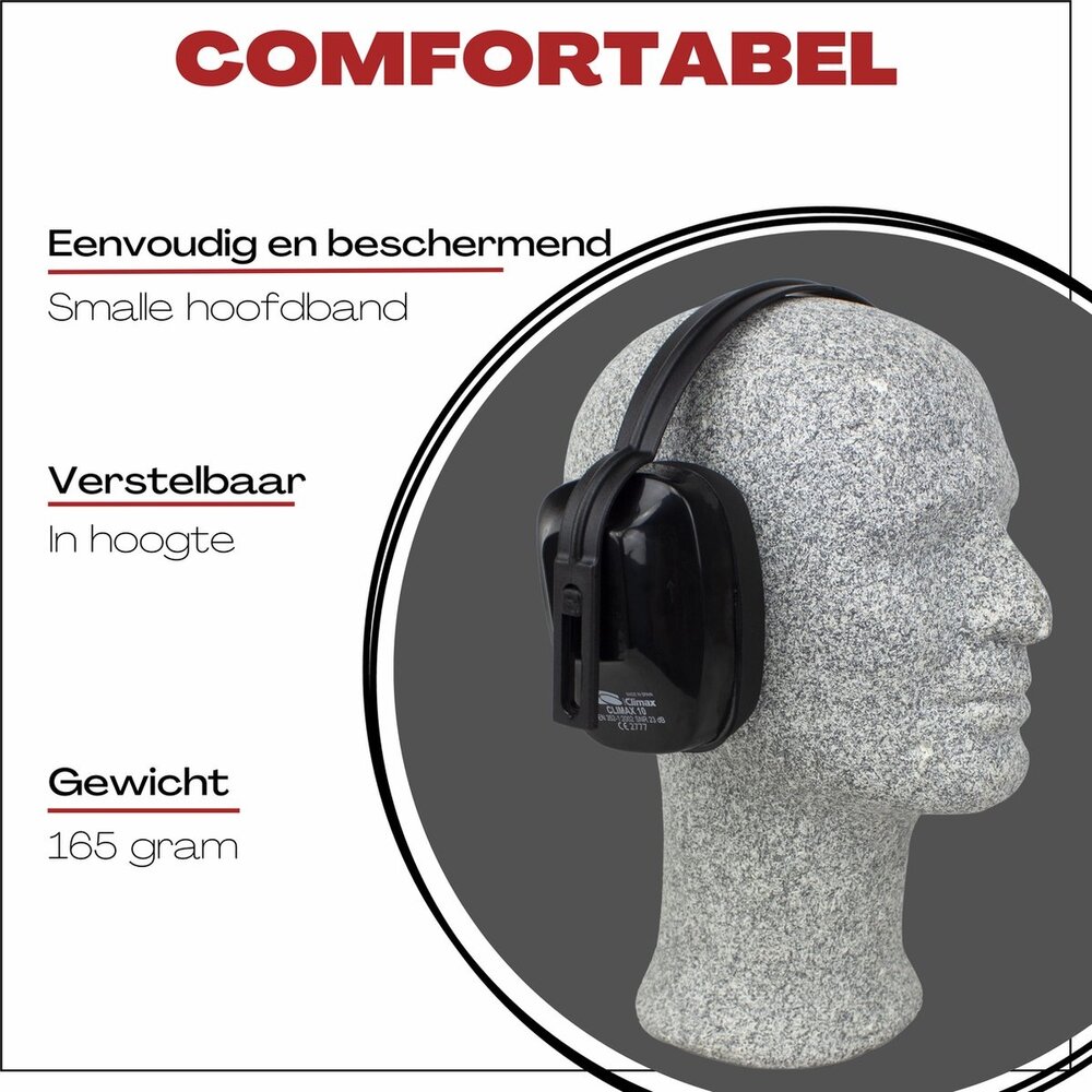 Climax 10 Oorkappen voor de doe-het-zelver - SNR 23dB Climax 10 Oorkappen voor de doe-het-zelver - SNR 23dB