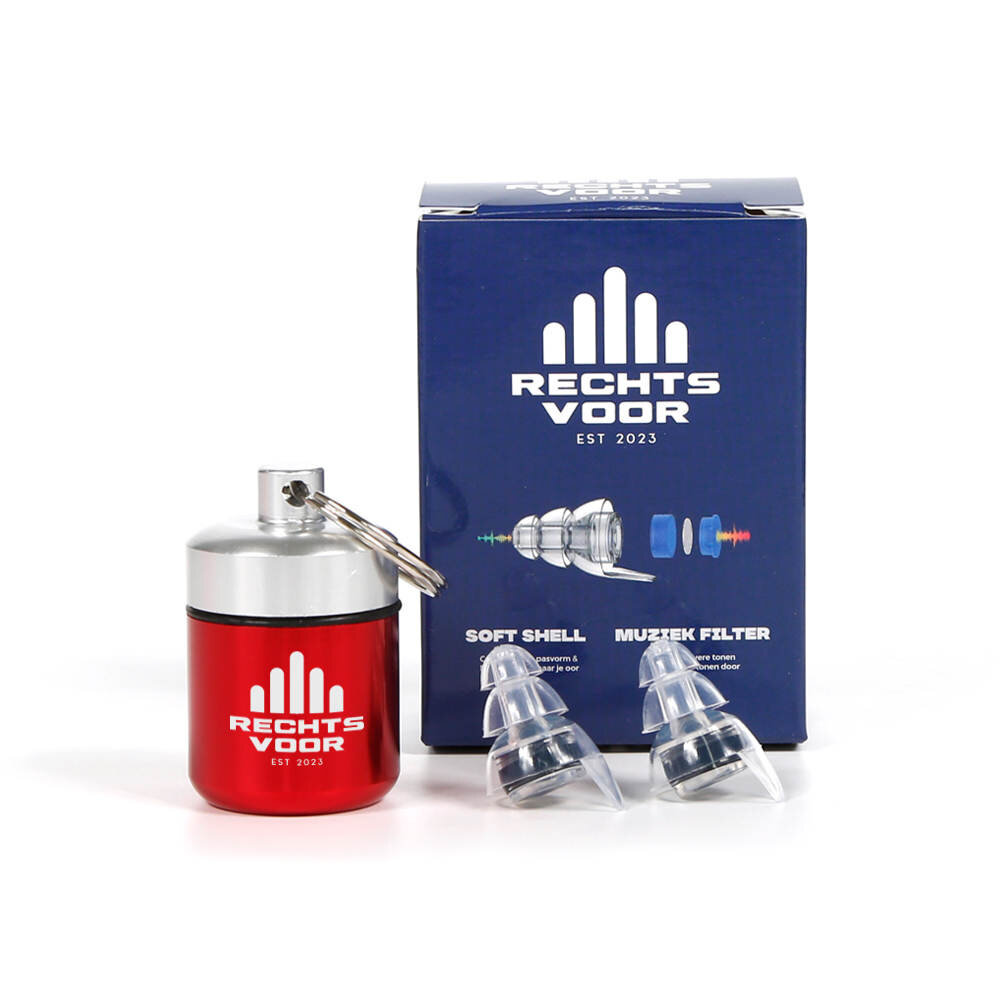 Rechtsvoor muziek oordopjes   SNR 18 dB  kies zelf je kleur filter en koker Rechtsvoor muziek oordopjes   SNR 18 dB  kies zelf je kleur filter en koker
