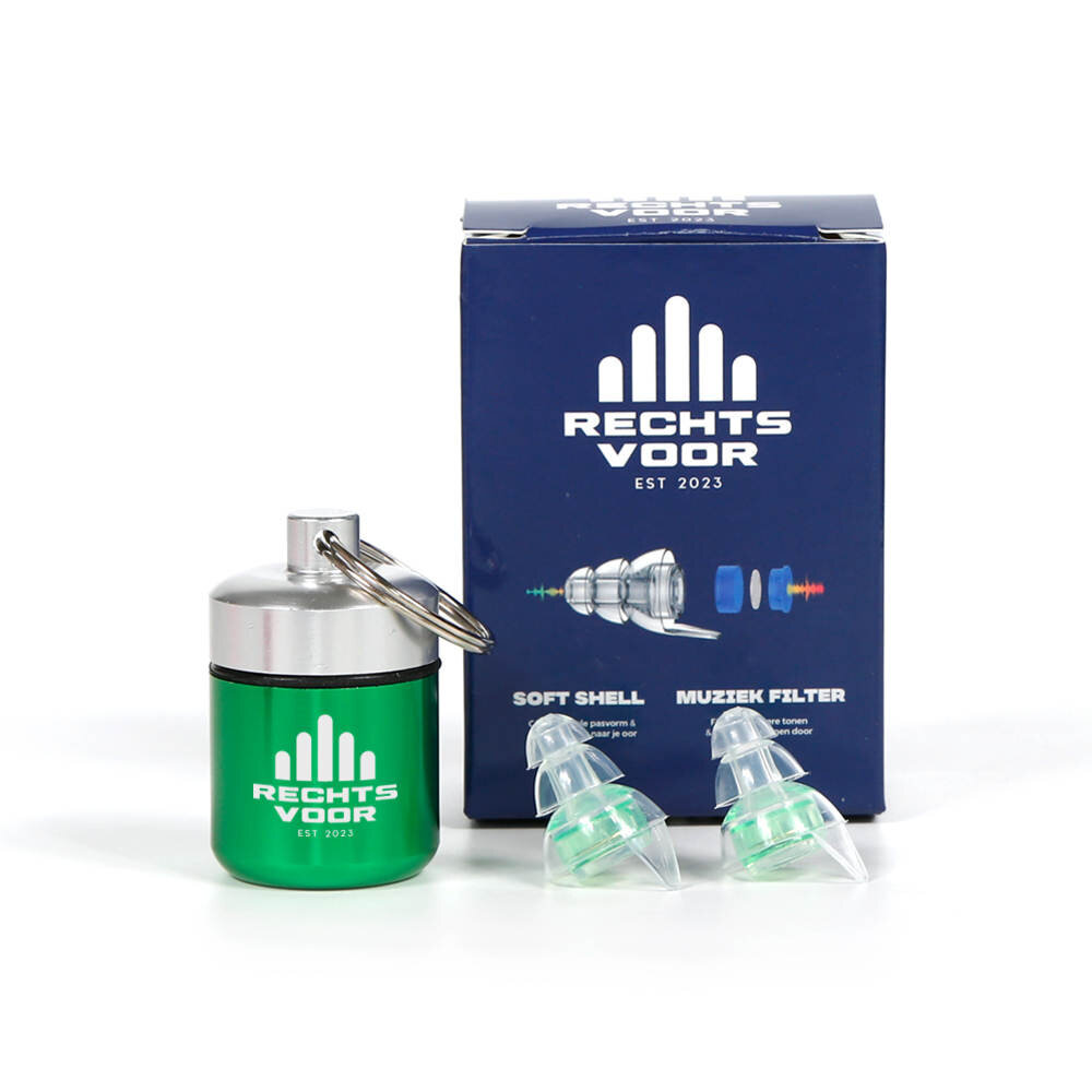 Rechtsvoor muziek oordopjes   SNR 18 dB  kies zelf je kleur filter en koker Rechtsvoor muziek oordopjes   SNR 18 dB  kies zelf je kleur filter en koker