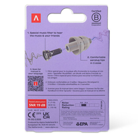 Alpine Partyplug Transparant | Oordoppen met muziekfilter voor festivals & concerten Alpine Partyplug Transparant | Oordoppen met muziekfilter voor festivals & concerten