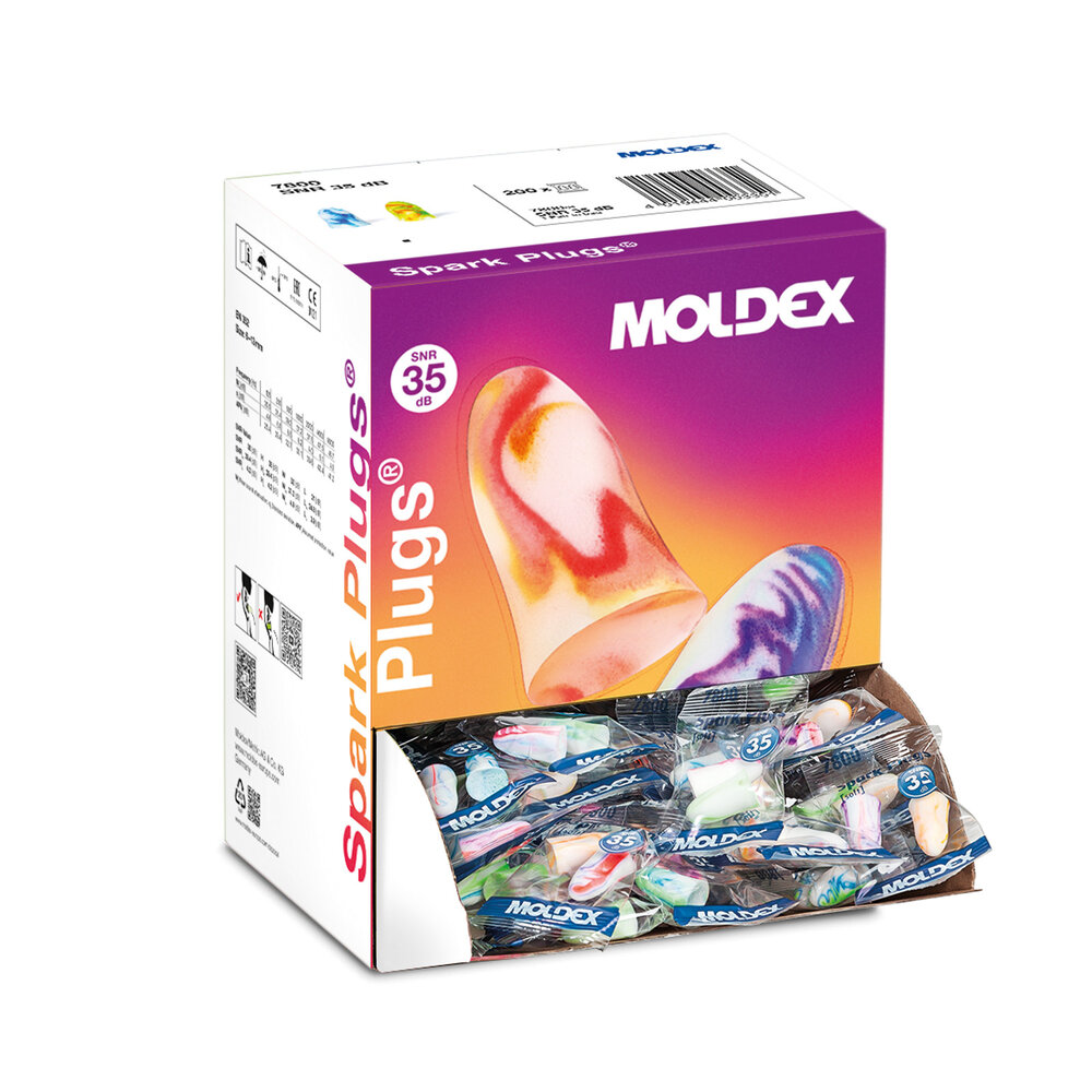 Moldex Spark Plugs | 200 paar | Hoge demping en aantrekkelijke kleuren Moldex Spark Plugs | 200 paar | Hoge demping en aantrekkelijke kleuren