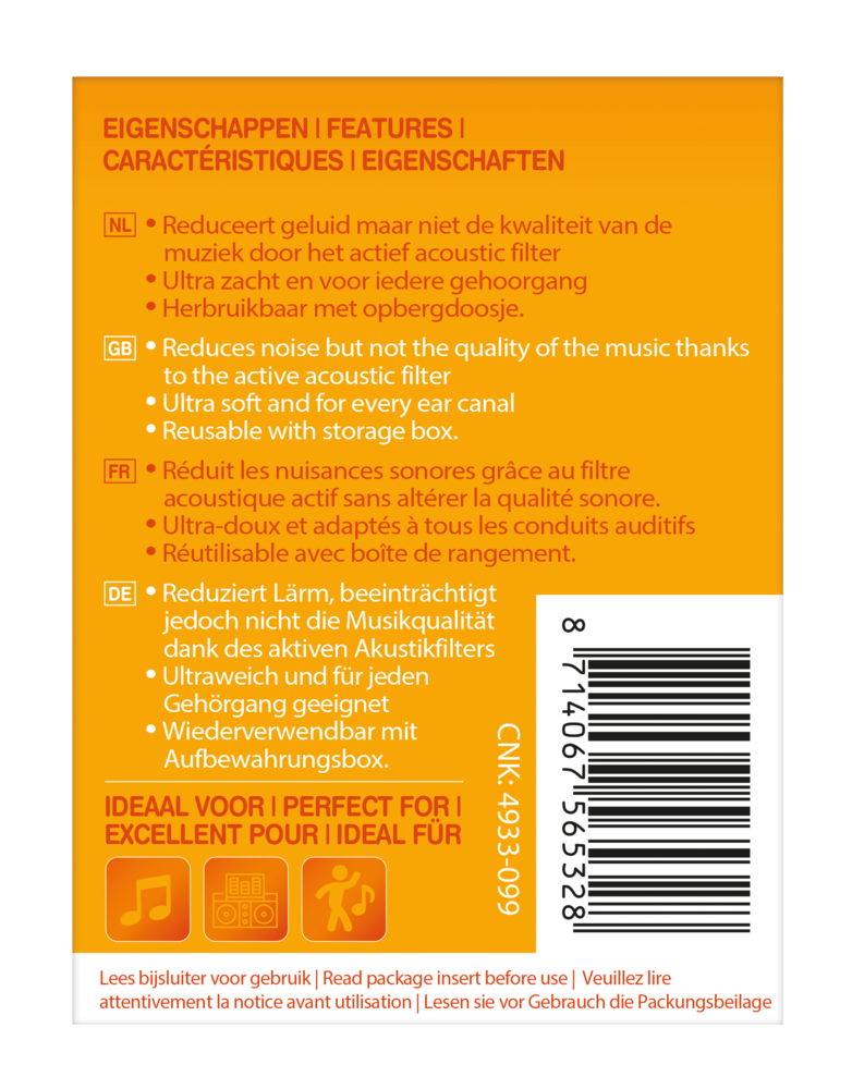 Get Plugged Party Music Plugs | Actief akoestisch filter