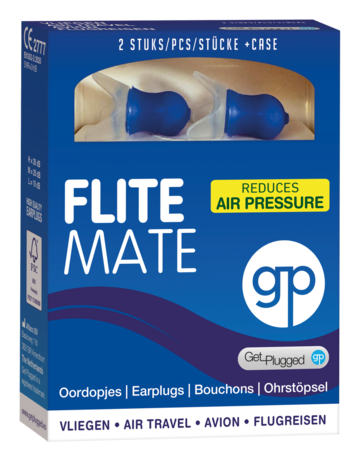 Get Plugged Flite Mate I drukregulerende oordopjes tegen oorpijn  - Copy