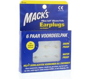 Macks Pillow soft earplugs | 6 paar Macks Pillow soft earplugs | 6 paar