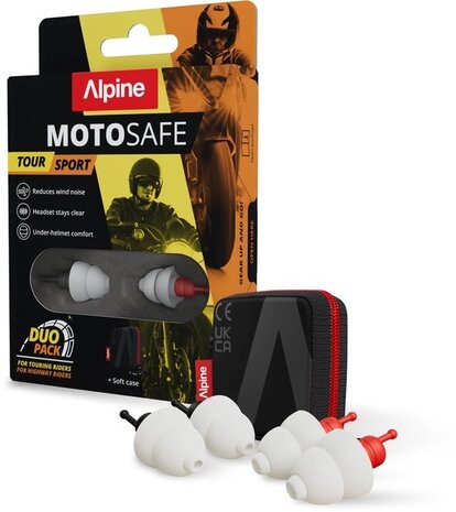 Alpine MotoSafe Duo pack | motor oordopjes | 2 paar |  Tour en Sport