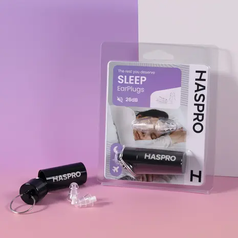 Haspro® Sleep Universele oordopjes, voorkomt slapeloze nachten