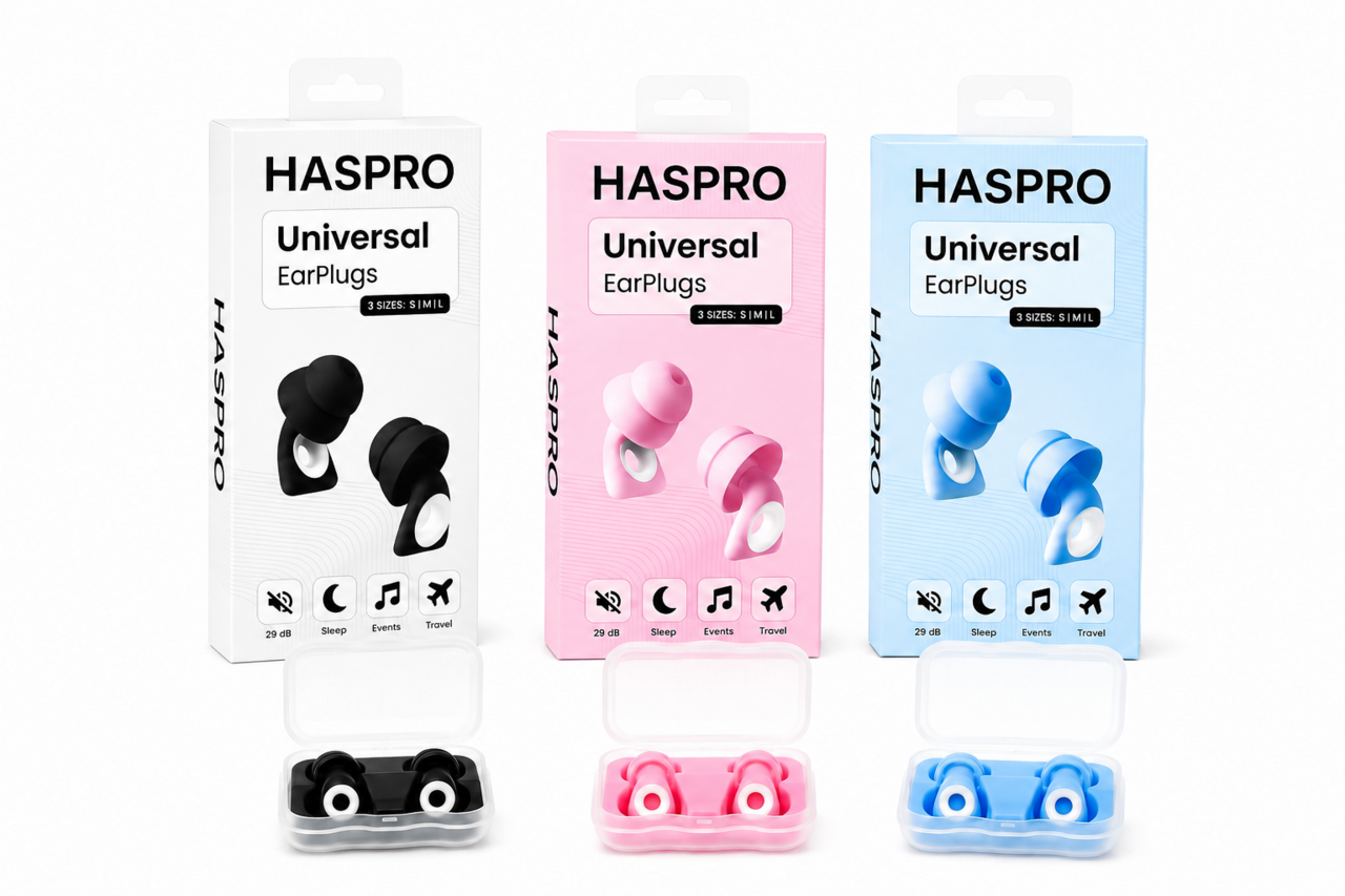 Haspro® Oordoppen voor Slapen, Reizen & Events – maat S/M/L & Opbergcase Haspro® Oordoppen voor Slapen, Reizen & Events – maat S/M/L & Opbergcase