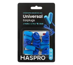 Haspro® Oordoppen met Koord - 3 paar - SNR 38dB Haspro® Oordoppen met Koord - 3 paar - SNR 38dB