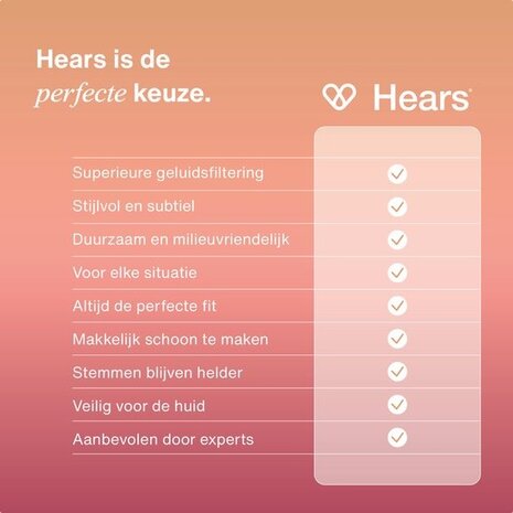 Hears Plus  oordoppen in Pine Green | Innovatief filter met Kristalhelder Geluid
