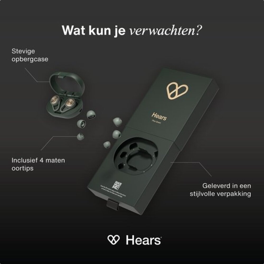 Hears Plus  oordoppen in Pine Green | Innovatief filter met Kristalhelder Geluid