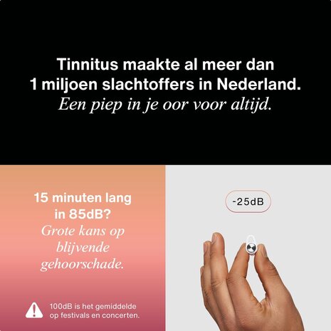 Hears Plus  oordoppen in Lunar Chrome | Innovatief filter met Kristalhelder Geluid