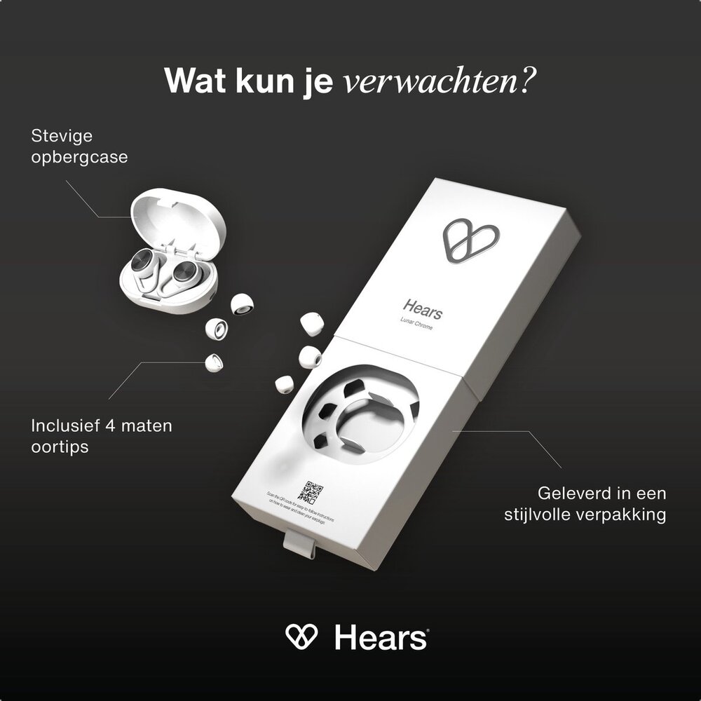 Hears Plus  oordoppen in Lunar Chrome | Innovatief filter met Kristalhelder Geluid