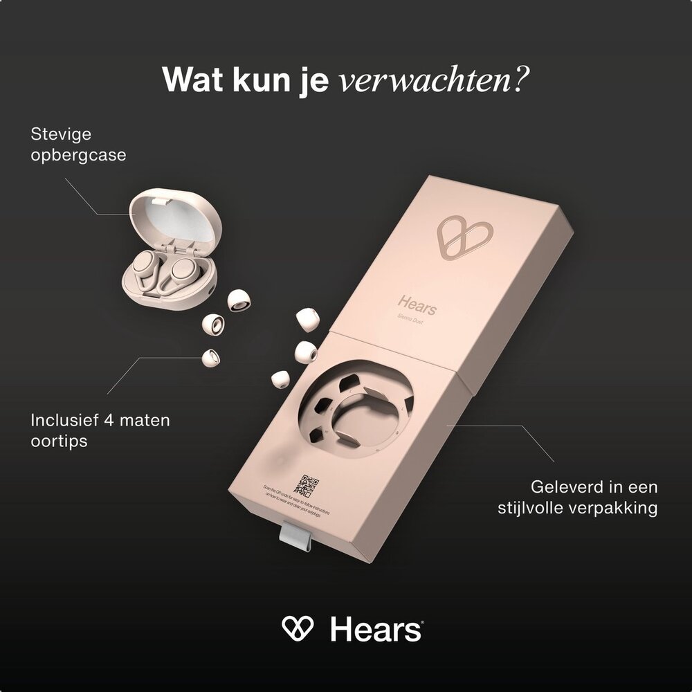 Hears Plus  oordoppen in Siena Dust | Innovatief filter met Kristalhelder Geluid