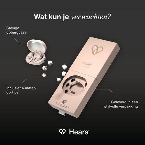 Hears Plus  oordoppen in Siena Dust | Innovatief filter met Kristalhelder Geluid