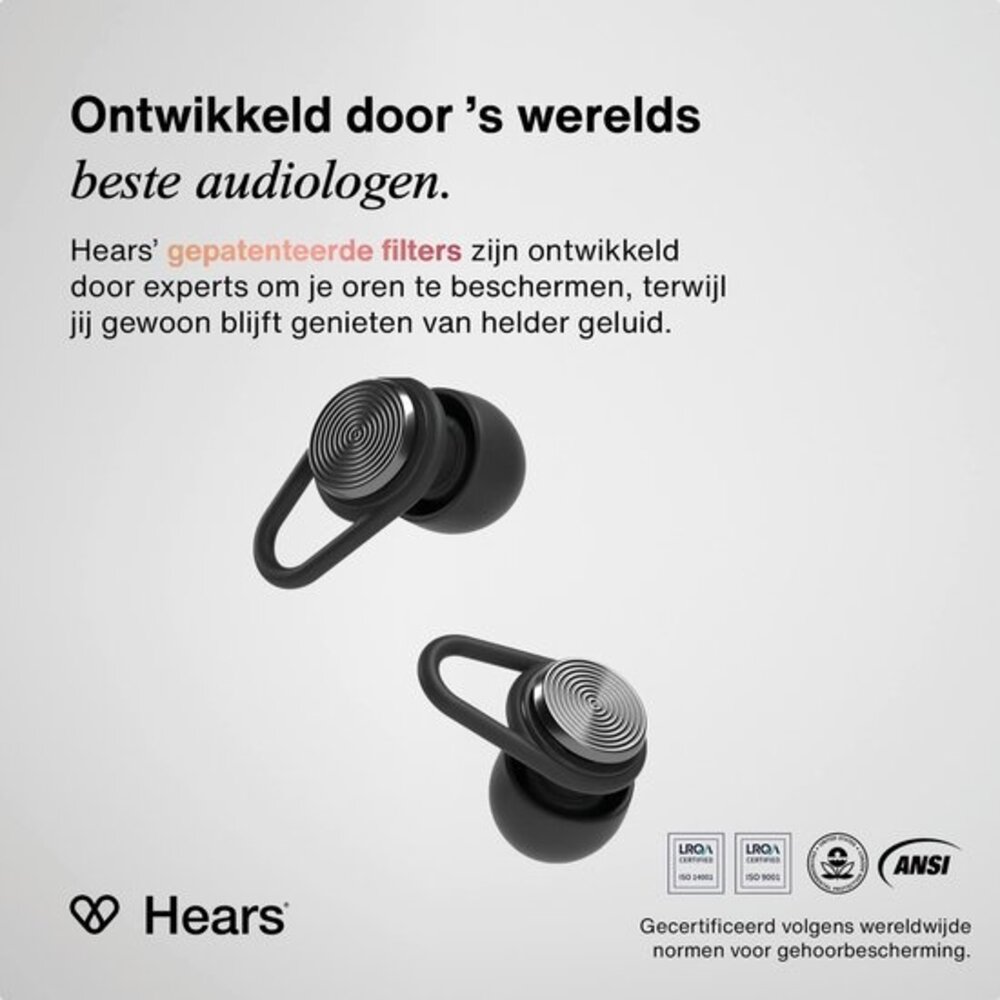 Hears One oordoppen in Silver Night | Innovatief filter met Kristalhelder Geluid Hears One oordoppen in Silver Night | Innovatief filter met Kristalhelder Geluid