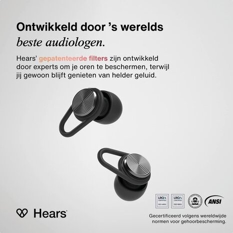 Hears One oordoppen in Silver Night | Innovatief filter met Kristalhelder Geluid Hears One oordoppen in Silver Night | Innovatief filter met Kristalhelder Geluid