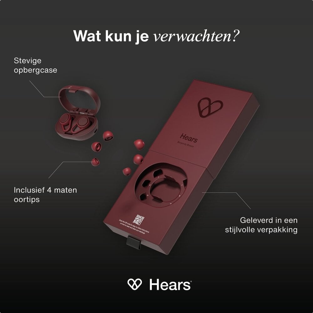 Hears Plus oordoppen in Burgundy Breeze | Innovatief filter met Kristalhelder Geluid Hears Plus oordoppen in Burgundy Breeze | Innovatief filter met Kristalhelder Geluid