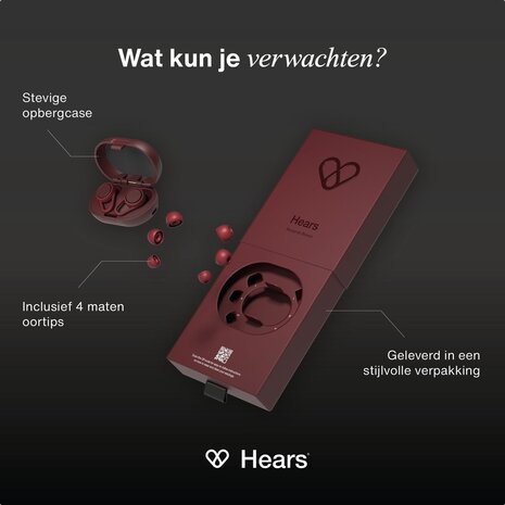 Hears Plus oordoppen in Burgundy Breeze | Innovatief filter met Kristalhelder Geluid Hears Plus oordoppen in Burgundy Breeze | Innovatief filter met Kristalhelder Geluid