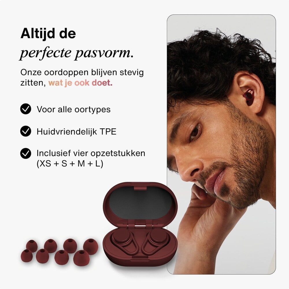 Hears Plus oordoppen in Burgundy Breeze | Innovatief filter met Kristalhelder Geluid Hears Plus oordoppen in Burgundy Breeze | Innovatief filter met Kristalhelder Geluid