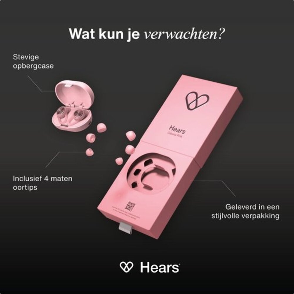 Hears Plus  oordoppen in Cabana Pink | Innovatief filter met Kristalhelder Geluid