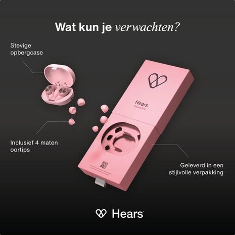 Hears Plus  oordoppen in Cabana Pink | Innovatief filter met Kristalhelder Geluid