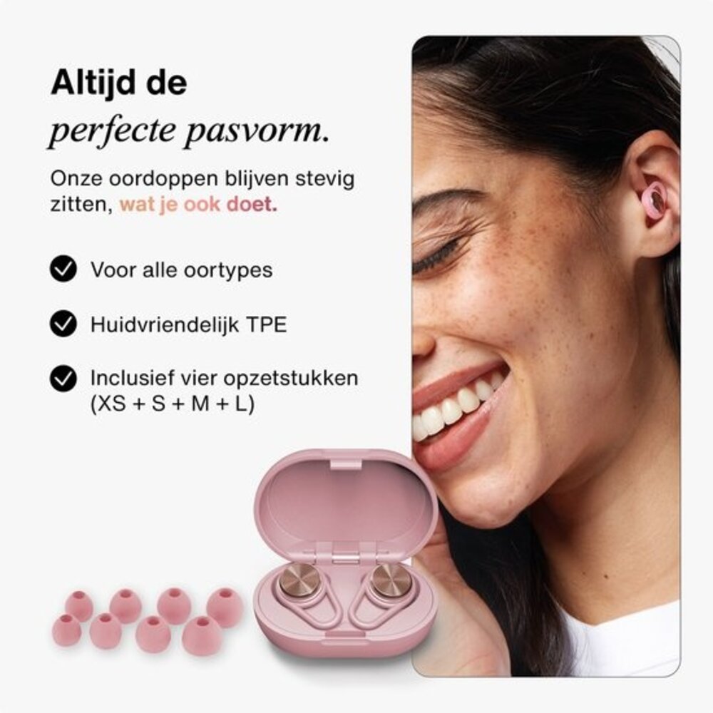 Hears Plus  oordoppen in Cabana Pink | Innovatief filter met Kristalhelder Geluid