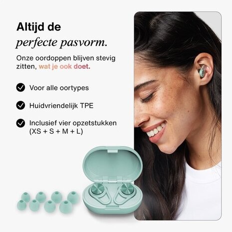 Hears Plus oordoppen in Tropical Green | Innovatief filter met Kristalhelder Geluid Hears Plus oordoppen in Tropical Green | Innovatief filter met Kristalhelder Geluid