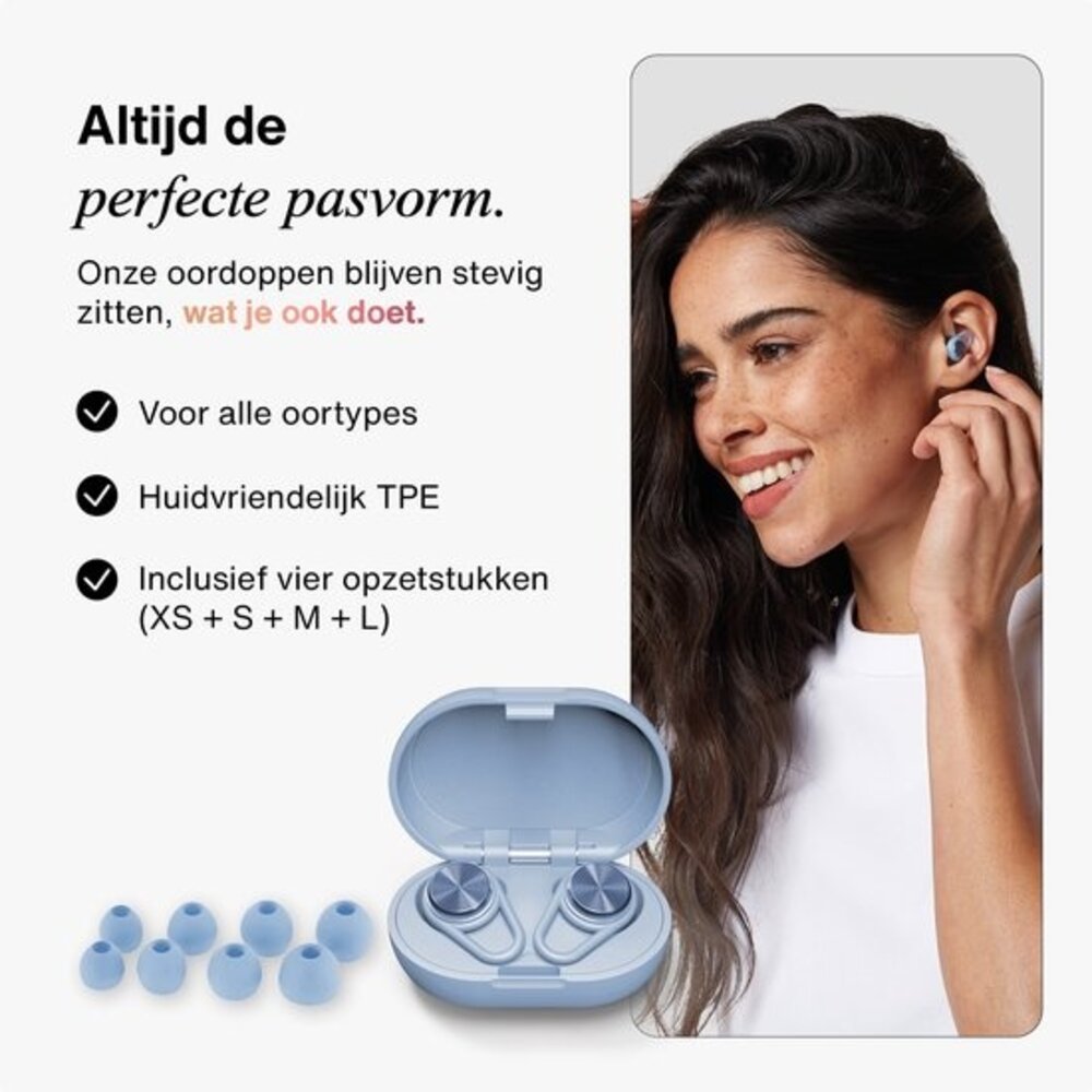 Hears Plus oordoppen in Blue lagoon | Innovatief filter met Kristalhelder Geluid Hears Plus oordoppen in Blue lagoon | Innovatief filter met Kristalhelder Geluid