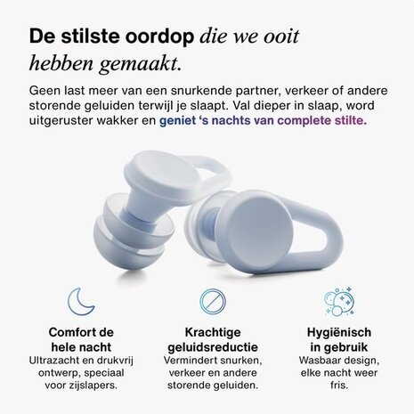 Hears Sleep oordoppen in Cloud Blue | ultra zachte slaap oordopjes Hears Sleep oordoppen in Cloud Blue | ultra zachte slaap oordopjes
