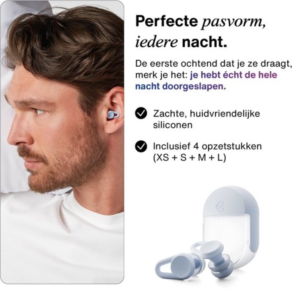 Hears Sleep oordoppen in Cloud Blue | ultra zachte slaap oordopjes Hears Sleep oordoppen in Cloud Blue | ultra zachte slaap oordopjes