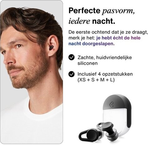 Hears Sleep oordoppen in Midnight Black | ultra zachte slaap oordopjes Hears Sleep oordoppen in Midnight Black | ultra zachte slaap oordopjes