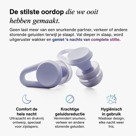 Hears Sleep oordoppen in Purple Moon | ultra zachte slaap oordopjes Hears Sleep oordoppen in Purple Moon | ultra zachte slaap oordopjes