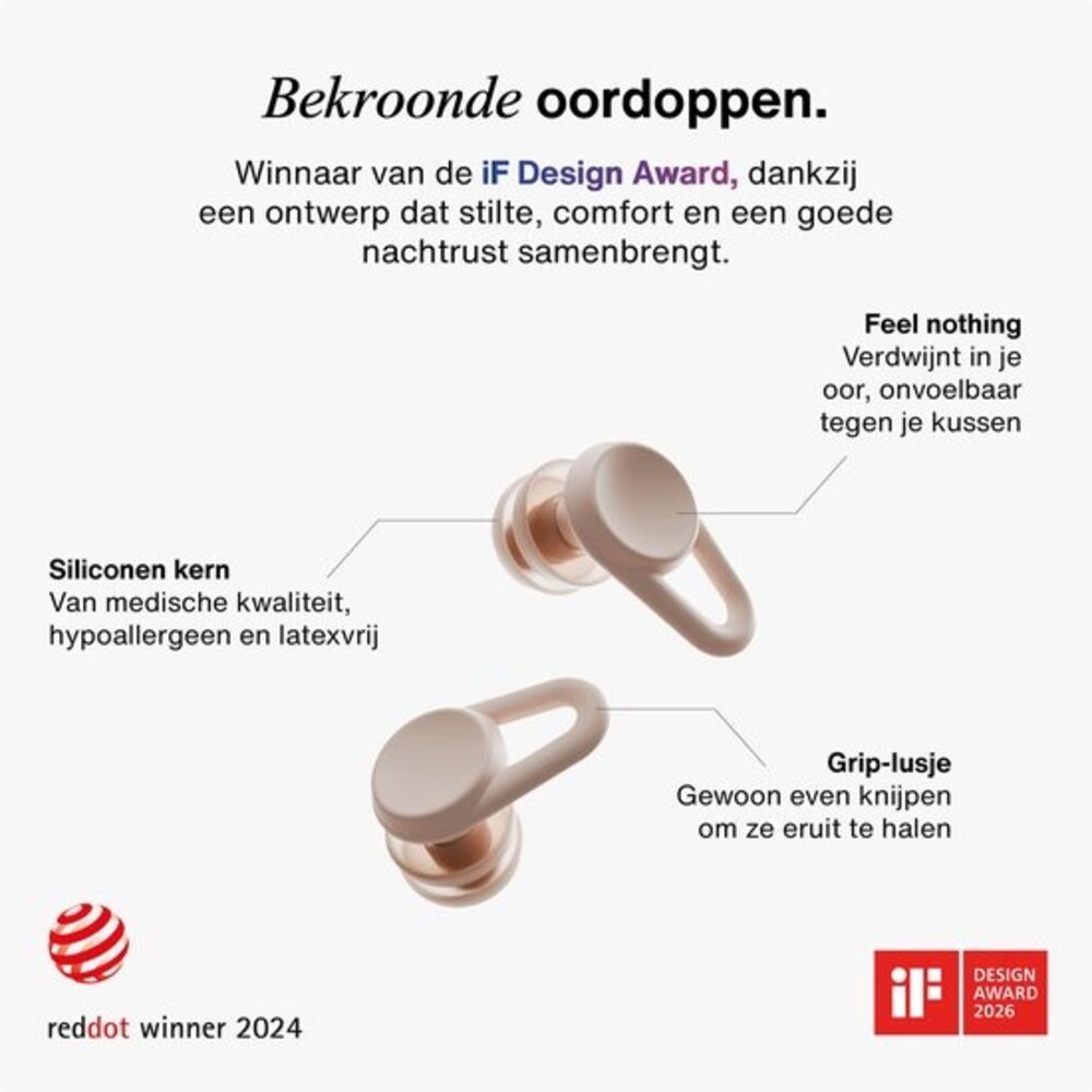 Hears Sleep oordoppen in Milk en Honey | ultra zachte slaap oordopjes Hears Sleep oordoppen in Milk en Honey | ultra zachte slaap oordopjes
