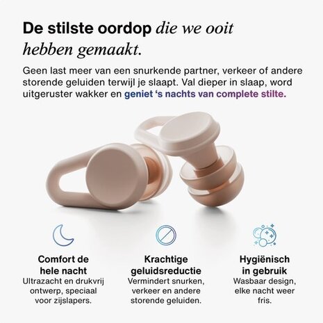 Hears Sleep oordoppen in Milk en Honey | ultra zachte slaap oordopjes Hears Sleep oordoppen in Milk en Honey | ultra zachte slaap oordopjes